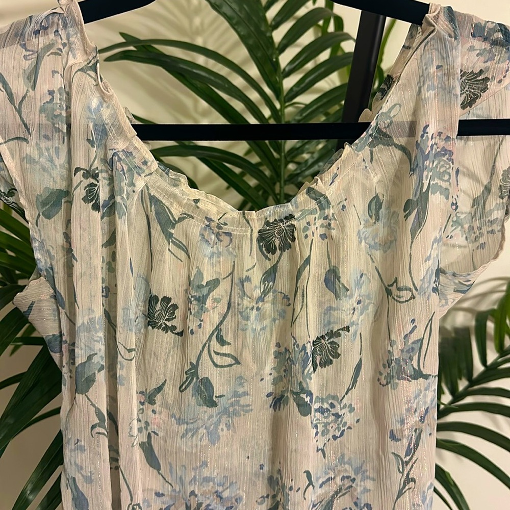 Sheer floral shirt